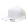Flat-peak trucker cap - mod. 4138:White, Polyester, White